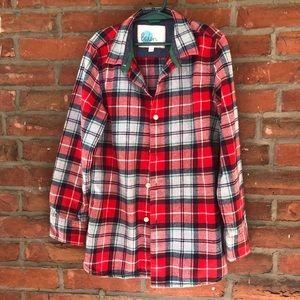 Boden Red Plaid Flannel Shirt 9-10